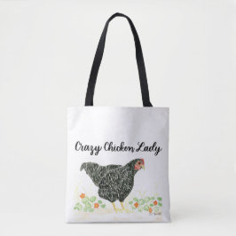 Crazy Chicken Lady Tote-Tasche, Hühner-Tasche Tasche
