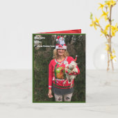 Crazy Chicken Lady Weihnachtskarte Frohe Weihnacht Karte (Gelbe Blume)