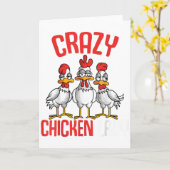 Crazy Chicken Lady Women _1 Karte (Gelbe Blume)