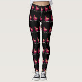Crazy Chicken Lady Zitat Pink Black Fashion Leggings (Vorderseite)