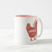 Crazy Chicken Lady Zweifarbige Tasse (VorderseiteRechts)