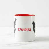 Crazy Chicken Lady Zweifarbige Tasse (Mittel)