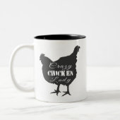 Crazy Chicken Lady Zweifarbige Tasse (Links)