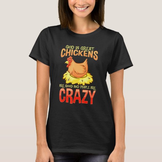 Crazy Chicken Lover Hen Spaß T-Shirt (Vorderseite)