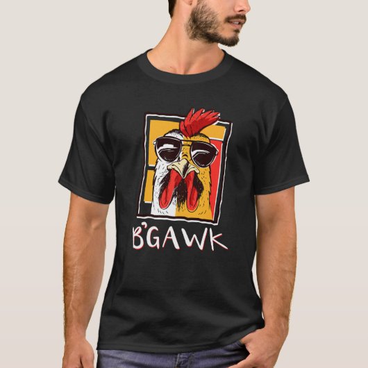 Crazy Chicken Shirt Rooster W Sonnenbrille Bgawk C (Vorderseite)