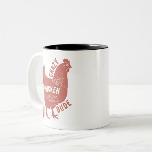 Crazy Chicken Typ Zweifarbige Tasse (Vorderseite Links)