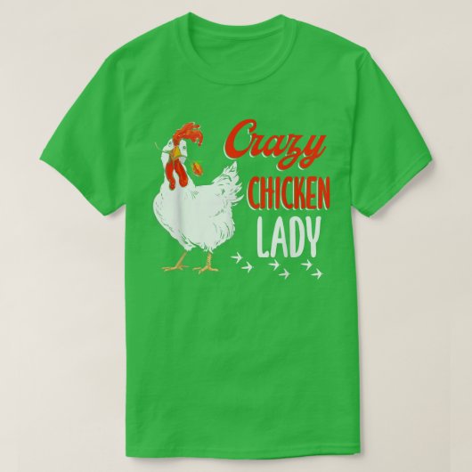 Crazy Chicken Women Lady Bauer T-Shirt (Design vorne)