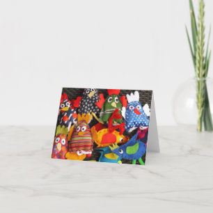 Crazy Chickens Finger Puppets Handwerkskunst Karte