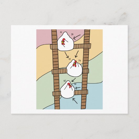 Crazy Chickens Funny Chicken Postkarte (Vorderseite)