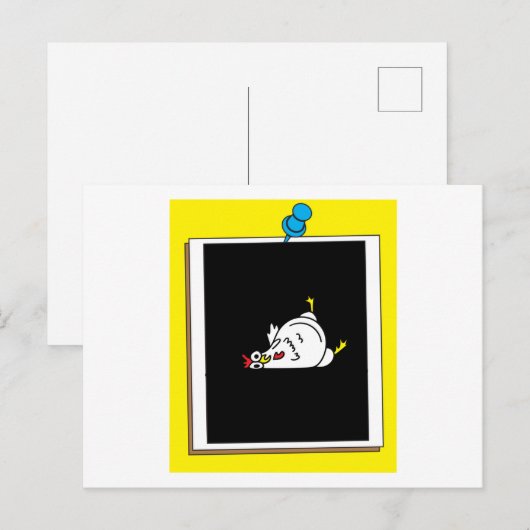 Crazy Chickens Funny Chicken Postkarte (Vorne/Hinten)
