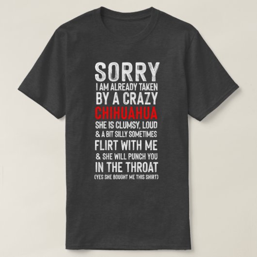 Crazy Chihuahua Meme Spaß T-Shirt (Design vorne)
