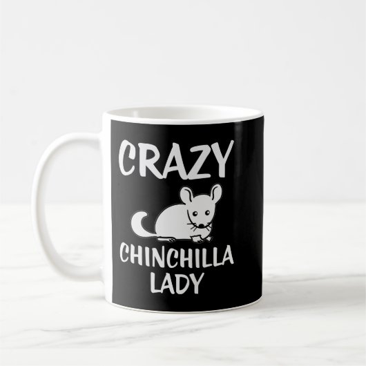 Crazy Chinchilla Lady Lover Premium Kaffeetasse (Links)