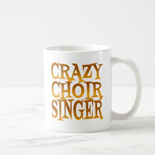 Crazy Choir Singer in Gold Kaffeetasse (Rechts)