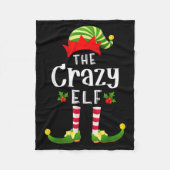 Crazy Christmas Elf Matching Pajama X-mas Party Fleecedecke (Vorderseite)