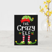 Crazy Christmas Elf Matching Pajama X-mas Party Karte (Gelbe Blume)