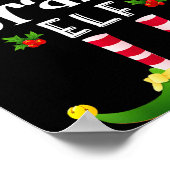 Crazy Christmas Elf Matching Pajama X-mas Party  Poster (Ecke)