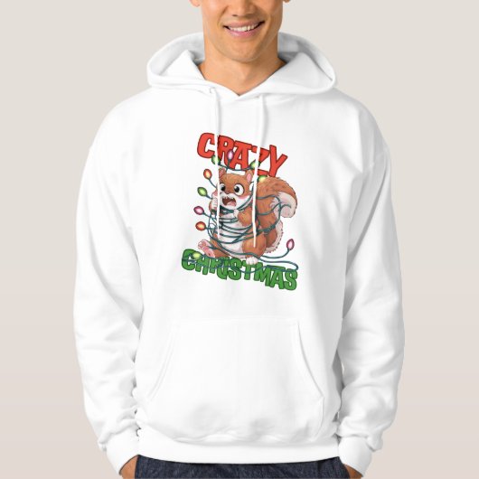 Crazy Christmas: Frustriertes Eichhörnchen Hoodie (Vorderseite)