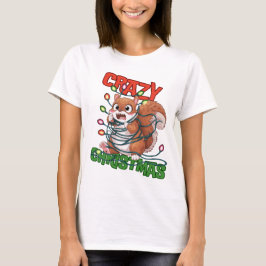 Crazy Christmas: Frustriertes Eichhörnchen T-Shirt