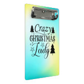 Crazy Christmas Lady-45322 Mini Klemmbrett (Schrägansicht)