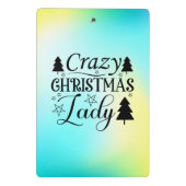 Crazy Christmas Lady-45322 Mini Klemmbrett (Rückseite)