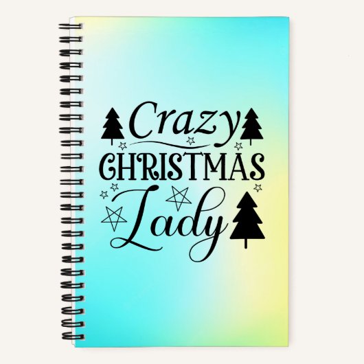 Crazy Christmas Lady-45322 Notizblock (Vorderseite)