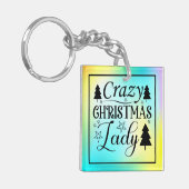Crazy Christmas Lady-45322 Schlüsselanhänger (Vorderseite links)