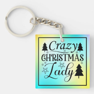 Crazy Christmas Lady-45322 Schlüsselanhänger