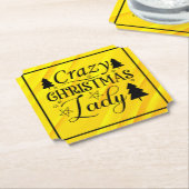Crazy Christmas Lady-45322 Untersetzer (angewinkelt)