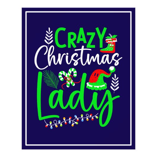 Crazy Christmas Lady-84653 Fotodruck (Vorne)