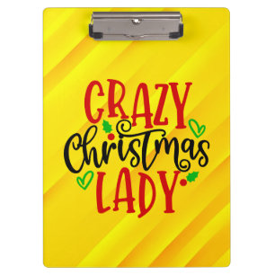 Crazy Christmas Lady-84654 Klemmbrett