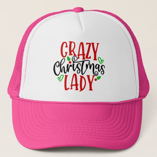 Crazy Christmas Lady-84654 Truckerkappe (Vorderseite)