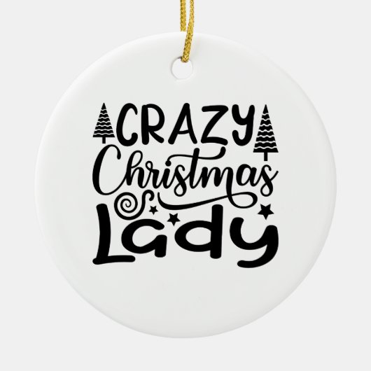 Crazy Christmas Lady Ornament (Vorne)