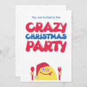 Crazy Christmas Party Einladung (Vorne/Hinten)