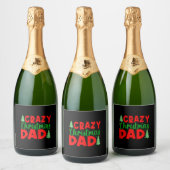 Crazy Christmas Vater Schaumweinetikett (Flaschen)
