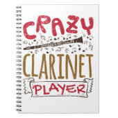 Crazy Clarinet Player Clarinetist Notizblock (Vorderseite)