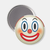 Crazy Clown Emoji Magnet (Vorderseite/Rückseite)