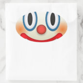 Crazy Clown Emoji Ovaler Aufkleber (Tasche)