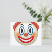 Crazy Clown Emoji Postkarte (Stehend Vorderseite)