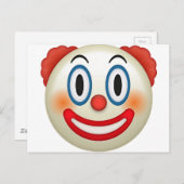 Crazy Clown Emoji Postkarte (Vorne/Hinten)