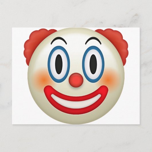 Crazy Clown Emoji Postkarte (Vorderseite)