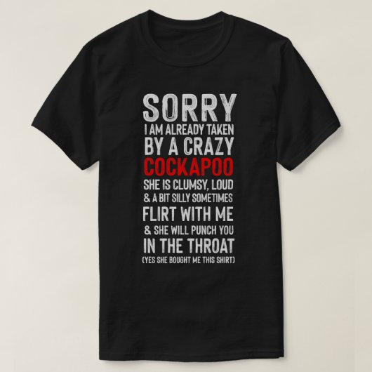 Crazy Cockapoo Meme Spaß T-Shirt (Design vorne)
