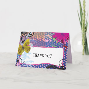 CRAZY COLLAGE Bat Bar Mitzvah Dankeschön Karte