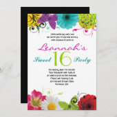 CRAZY COLLAGE Sweet 16 16 Einladung (Vorne/Hinten)