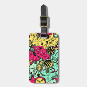 Crazy Color Doodle Gepäckanhänger (Vorderseite vertikal)
