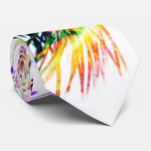 "Crazy Color Palm #2" Krawatte (Gerollt)