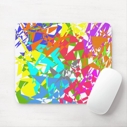 Crazy Color Polygon Textur Mousepad (Mit Mouse)