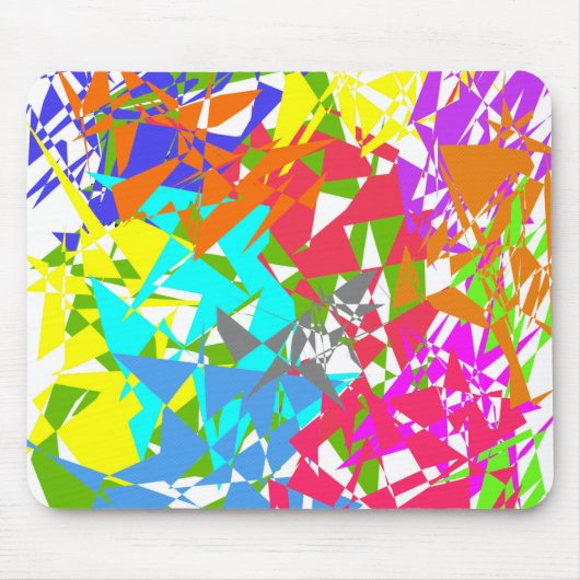 Crazy Color Polygon Textur Mousepad (Vorne)