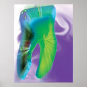 Crazy Colored Tooth Design Dentist Poster (Vorne)