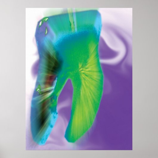 Crazy Colored Tooth Design Dentist Poster (Vorne)