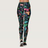 Crazy Colorful Abstrakt Graffitti Pattern Leggings (Rückseite)